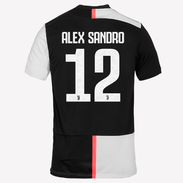 Maillot Football Juventus NO.12 Alex Sangro Domicile 2019-20 Blanc Noir